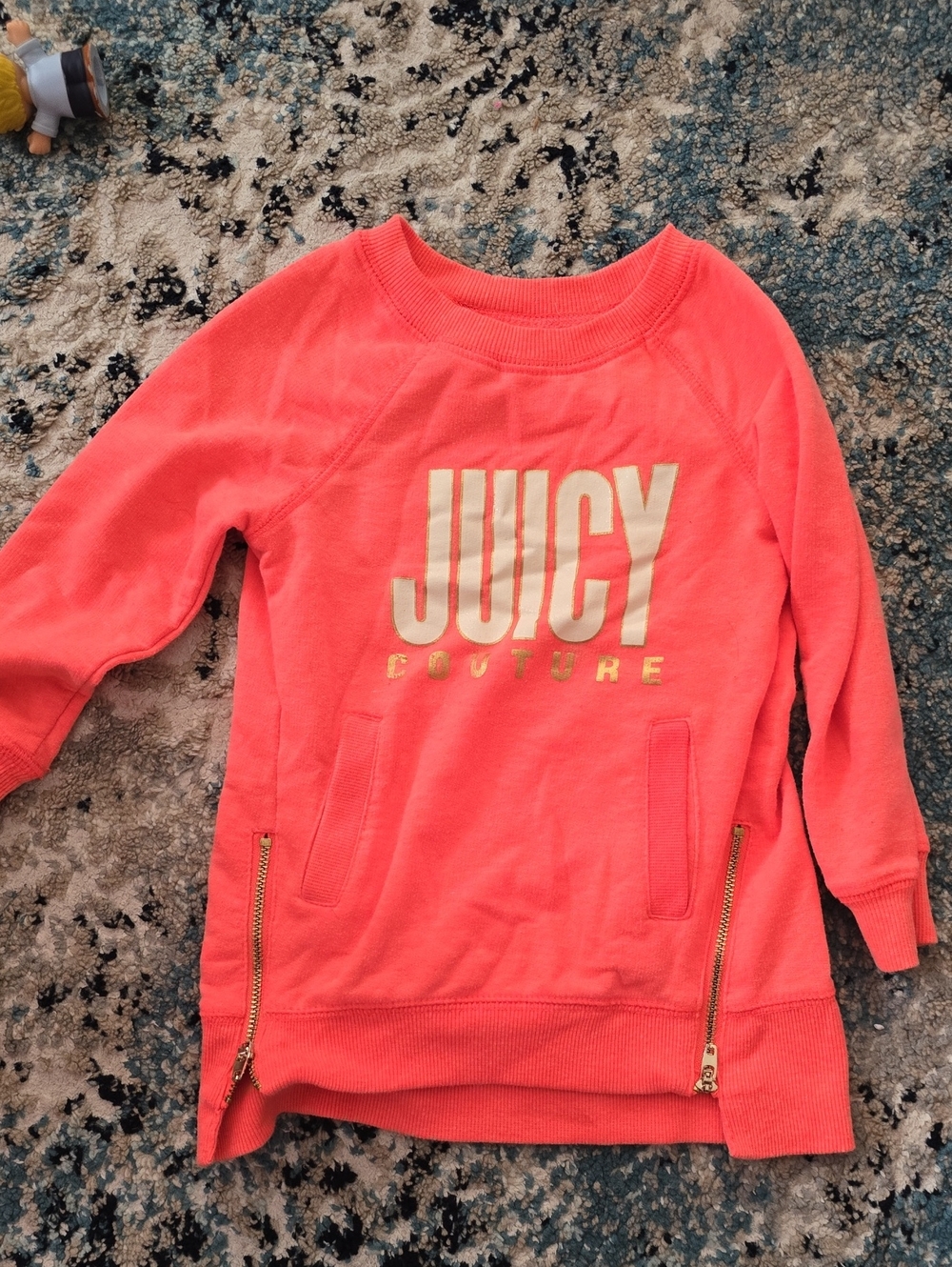 Juicy Couture Coral Pink Sweatshirt with Gold Logo